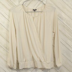 Express white dressy top Size S keyhole
